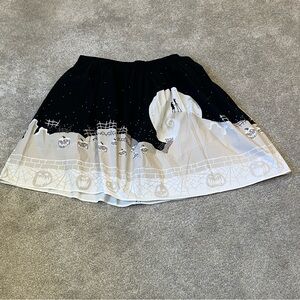 Nightmare Before Christmas cotton pleated midi skirt